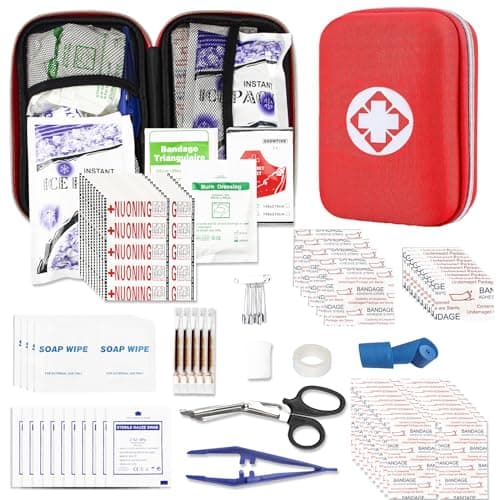 Red 300PCS Home & Hiking First Aid Kit for Emergency Gear — 274Pcs