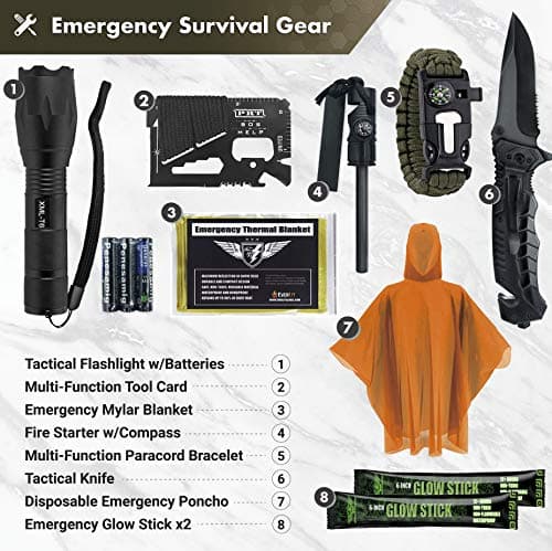 EVERLIT Upgraded Survival First Aid Kit with 1000D Nylon Pouch for Emergency, Outdoor, and Home Use