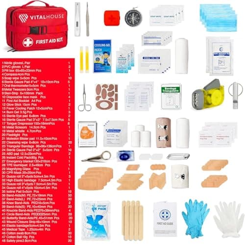 Professional Waterproof Trauma First Aid Kit for Home, Office, Car, Travel, Outdoor Activities