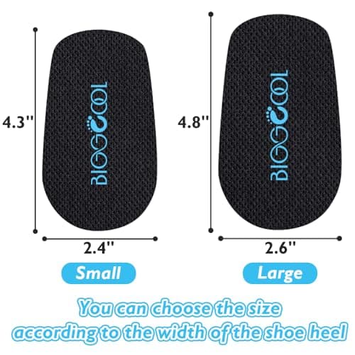 Invisible Height Boost Heel Insoles for LLD (Black, Large, 0.6" Height)