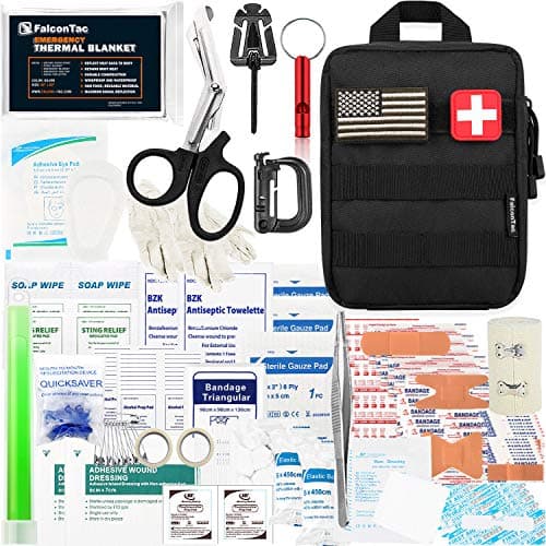 200 Piece First Aid Kit for Outdoor Adventures Tan — Black