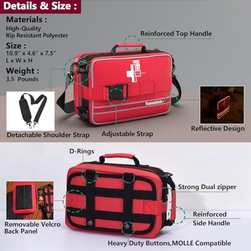 Comprehensive Trauma First Aid Kit with Labelled Compartments - Upgrade 324 Piece Kit