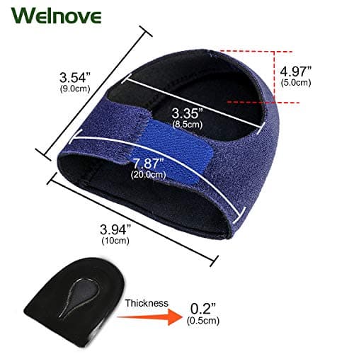 Welnove 2PCS Heel Protectors for Plantar Fasciitis, Heel Pain Relief