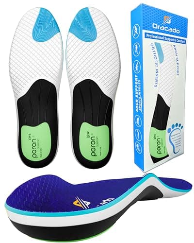 High Arch Support Plantar Fascitis Insoles for Men & Women Anti-Slip Foot Pain Relief Inserts