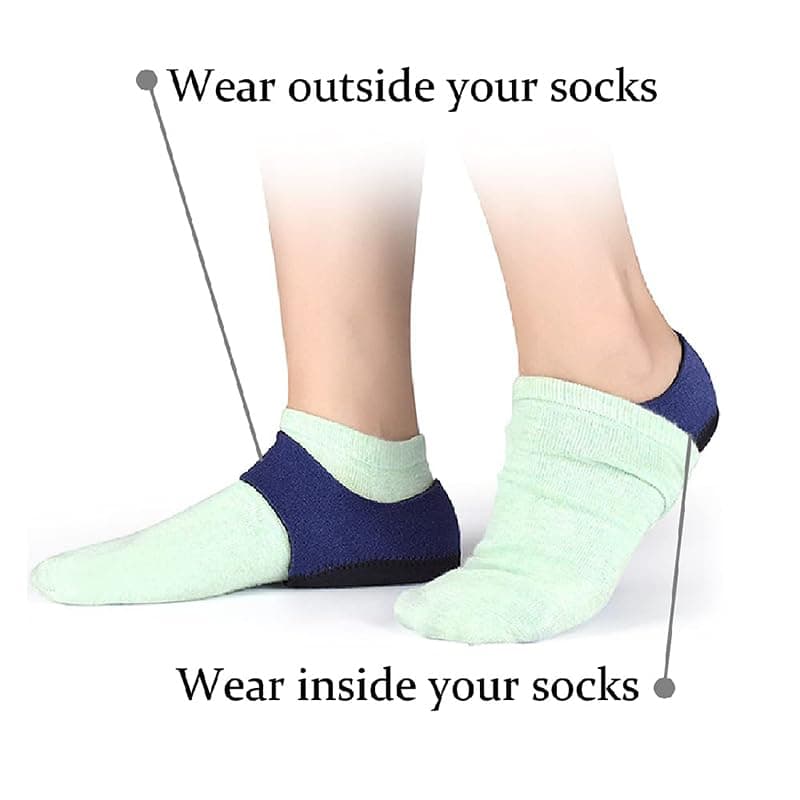 RooRuns Breathable Heel Socks with Hoop and Loop Fastener, Men and Women
