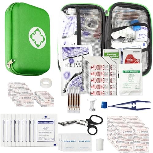 Emergency Survival Kit 275pcs Home Travel Hiking Camping Essentials — Green-273Pcs