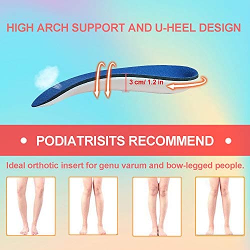 RooRuns 3/4 Arch Support Insoles for Men and Women