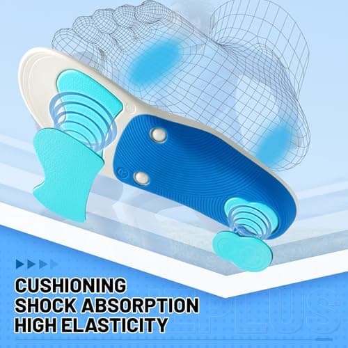 Arch Support Orthotics Insoles for Plantar Fasciitis Relief (Men 12-12 1/2 | Women 13-13 1/2)