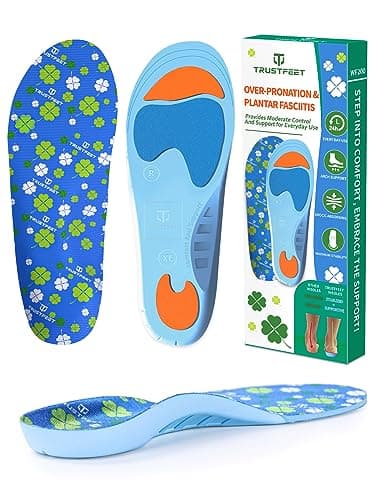 XXL Orthotic Insoles for Plantar Fasciitis and Over-Pronation Relief