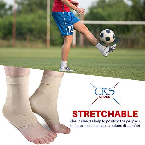 CRS Cross Achilles Heel Gel Sleeve - Premium Padding for Haglunds Bump, Tendonitis, and Bursitis Protection