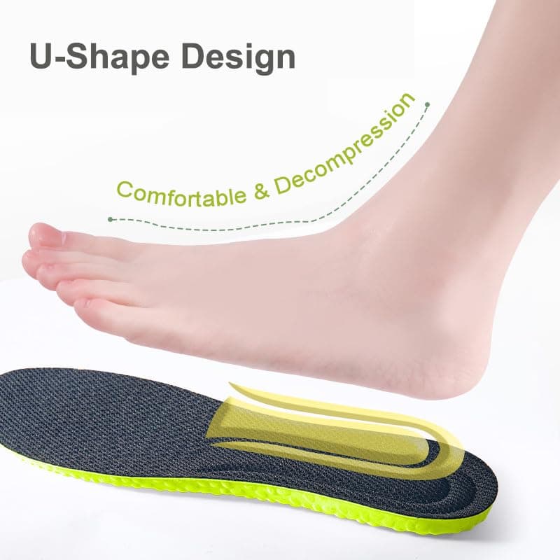 Shock-Absorbing Mugwort Deodorizing Sports Insoles (43-44)