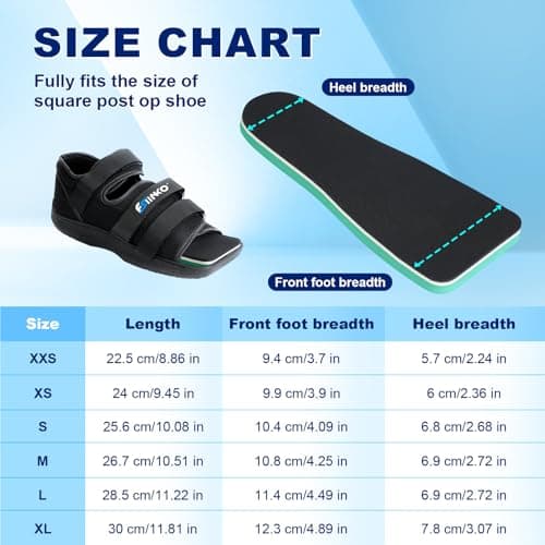 PegAssist Insole for Square Toe Post Op Shoe, Men and Women XL
