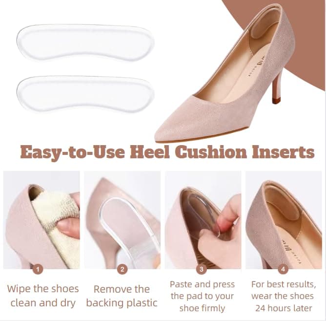 Gel Heel Cushion Pads for Men and Women Shoes