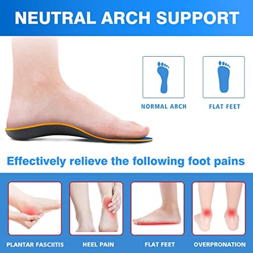 Kadalafil Arch Support Insoles for Flat Feet and Plantar Fasciitis Blue
