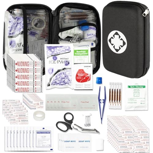 Emergency Survival Kit 275pcs Home Travel Hiking Camping Essentials — 276Pcs-Black