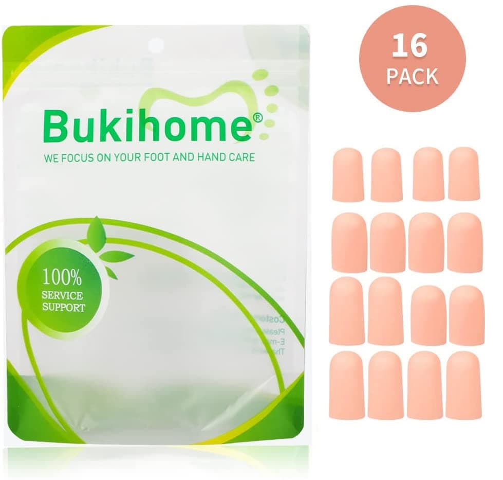 Bukihome Toe Protectors, Silicone Pain Relief for Corns and Blisters (6L+6M+4S)