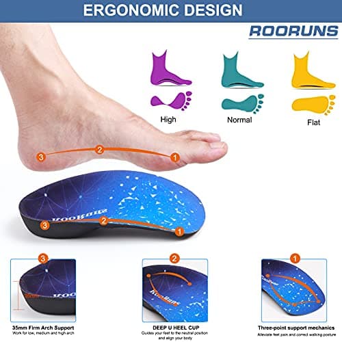 Plantar Fasciitis Insoles for Men and Women with High Arch Support