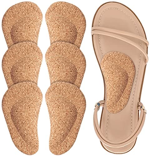 Dr. Foot's Gel Arch Support Insoles for Flat Feet & Plantar Fasciitis, Adhesive Pad - 3 Pairs (Black) — Cork