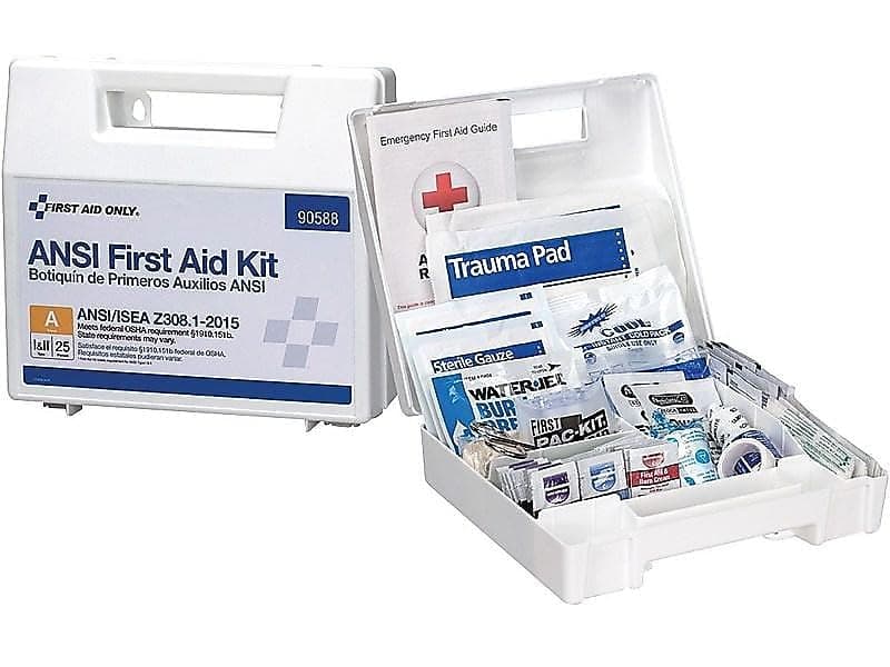 ANSI A2015 OSHA Compliant First Aid Kit - 25-Person Emergency Kit