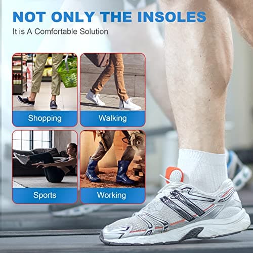 Plantar Fasciitis Pain Relief Feet Insoles with Arch Support and Motion Control for Men and Women