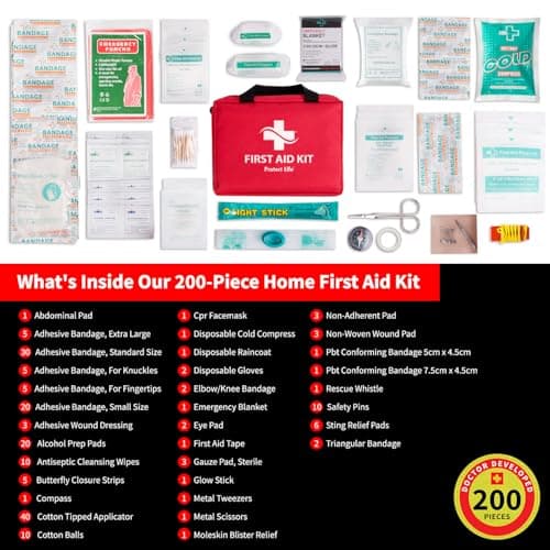 Protect Life Business First Aid Kit for Office, School & Commercial Use - 200 Pieces