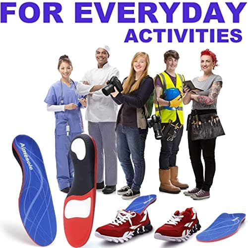Plantar Fasciitis Insoles for Women and Men - High Arch Support - Foot Pain Relief - Heavy Duty Support