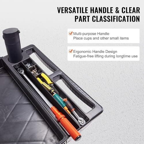 Heavy Duty SIMPLI-MAGIC Rolling Cart with Deep Shelves and Ergonomic Handle