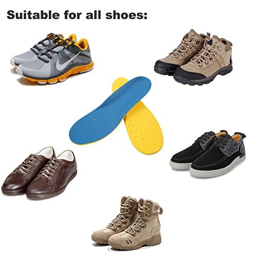 Best Shock Absorbing Memory Foam Insoles for Men and Women (M)
