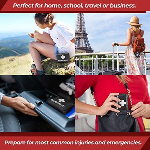 M2 Basics All-Purpose 150 Piece First Aid Kit | Car, Travel, Home, Hiking, Camping, Survival
