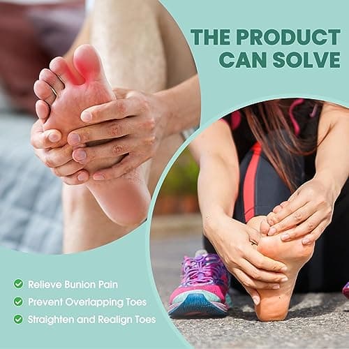 Welnove Toe Separator for Overlapping Toes & Hammer Toes (2M, 1S)