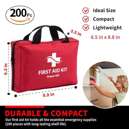 Protect Life Business First Aid Kit for Office, School & Commercial Use - 200 Pieces