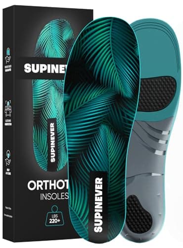 High Arch Support Plantar Fasciitis Insoles for Work Boots and Shoes (XL) — Green