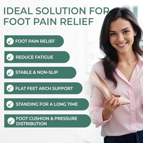 Welnove Gel Arch Support Insoles for Flat Feet - Plantar Fasciitis Pain Relief, Men & Women