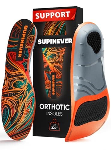 High Arch Support Plantar Fasciitis Insoles for Work Boots and Shoes (XL)