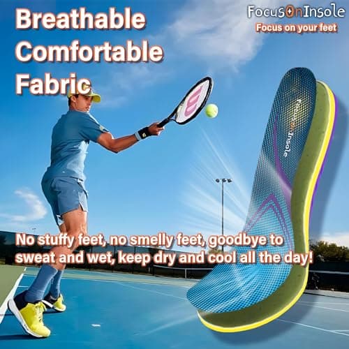 RooRuns High Arch Support Insoles for Flat Feet Pain Relief