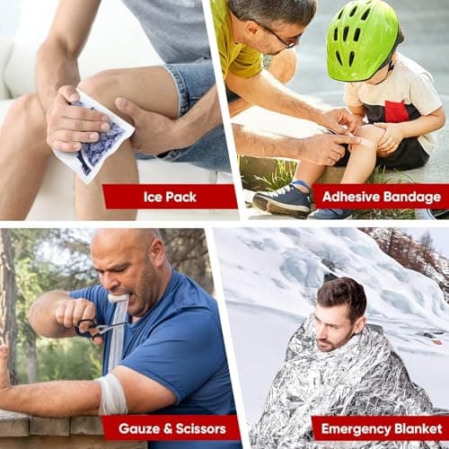 Pteromy 300 Piece Portable First Aid Kit with Hard Case