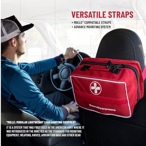 Surviveware 238 Pcs Premium Survival First Aid Kit - Travel, Camping, Home & Emergencies - HSA & FSA Eligible