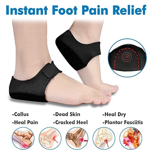 Heel Protectors for Foot Pain Relief - 2PCS Silicone Cushions for Plantar Fasciitis