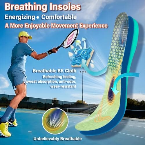 RooRuns Plantar Fasciitis Arch Support Insoles, Pain Relief for Flat Feet