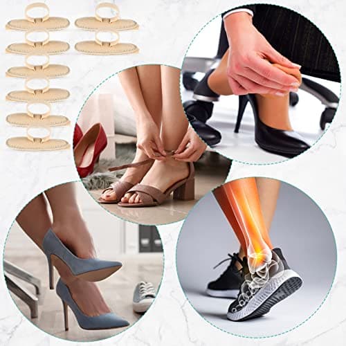 8-Piece Hammer Toe Cushion Set for Relieving Pressure on Calluses and Hammer Toes - Medium Size, Beige Color