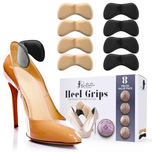 Ballotte Soft Silicone Heel Protectors, Alleviates Slipping & Discomfort (8-Pack Multicolor) — Multicolor - 8 Pack