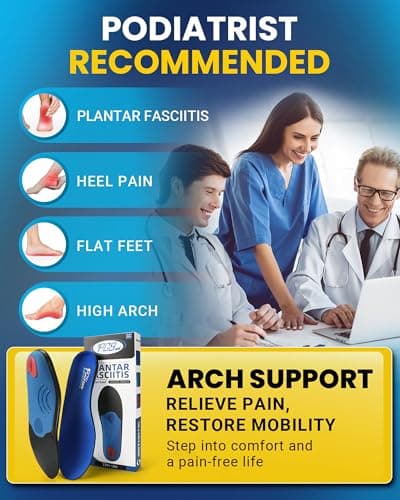 High Arch Support Shoe Inserts for Flat Feet - PCSsole Plantar Fasciitis Insoles