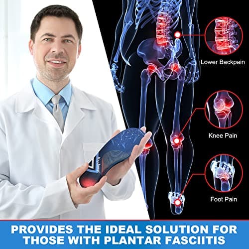 Plantar Fasciitis Pain Relief Feet Insoles with Arch Support and Motion Control for Men and Women