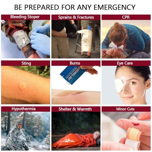 Comprehensive Trauma First Aid Kit with Labelled Compartments - Upgrade 324 Piece Kit