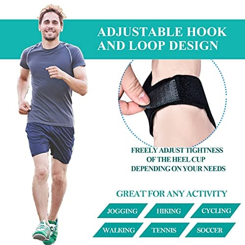 Plantar Fasciitis Heel Cups, Black L Size Relief Protectors