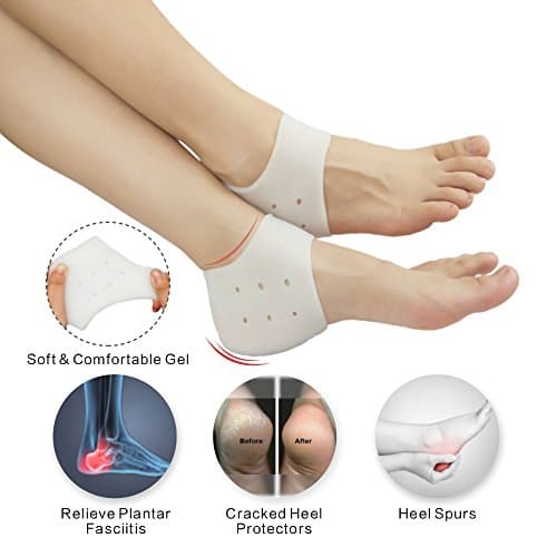Gel Heel Cups - Plantar Fasciitis Inserts for Heel Pain (3 Pairs, FSA or HSA Eligible)