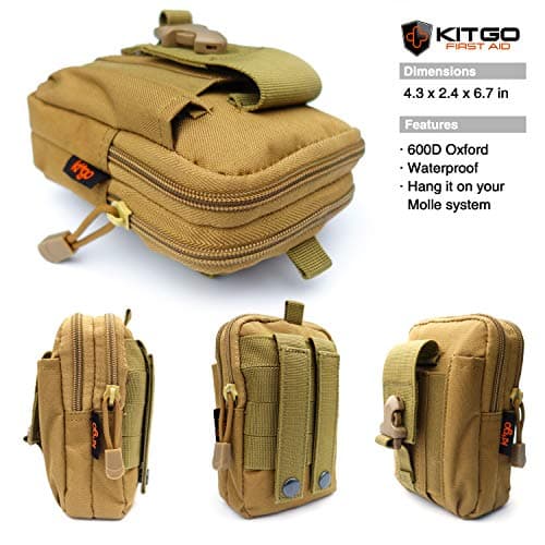 Kitgo Khaki Emergency Tourniquet Survival Kit for Outdoor Adventures