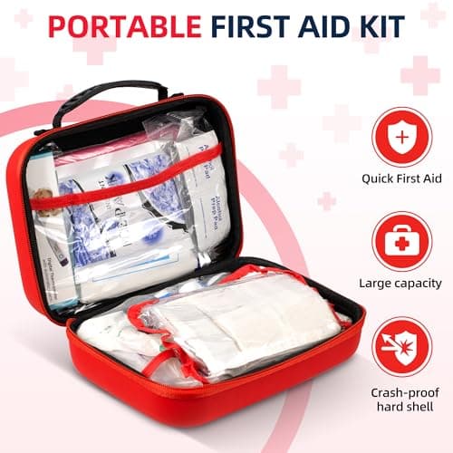 300pcs Professional Travel First Aid & Survival Kit for Backpacking, Home, Car, Climbing, Camping