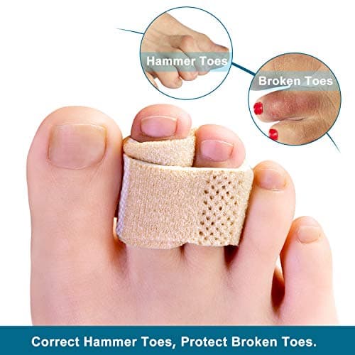 Bukihome Hammer Toe Straighteners, 4 PCS Toe Splints for Bent Toes