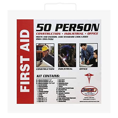 Rapid Care RC-10MAN-W 10 Person 106 Piece First Aid Kit — Metal Case